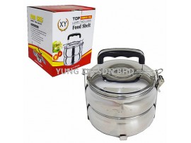 (DRUM SHAPE) 16CM TWO-LAYER STAINLESS STEEL DRUM SHAPE LUNCH BOX(XY)